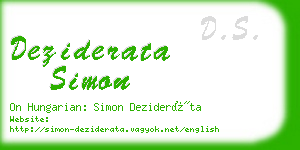 deziderata simon business card